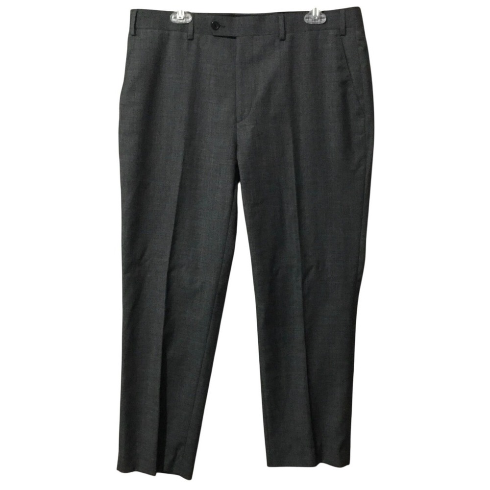Lauren Ralph Lauren Dress Pants Mens 36x30‎ Gray Wool Blend Flat Front Trousers